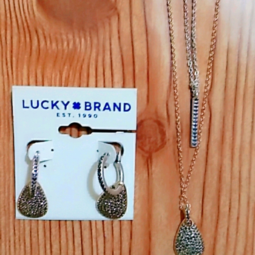 NWT Lucky necklace & earrings set
